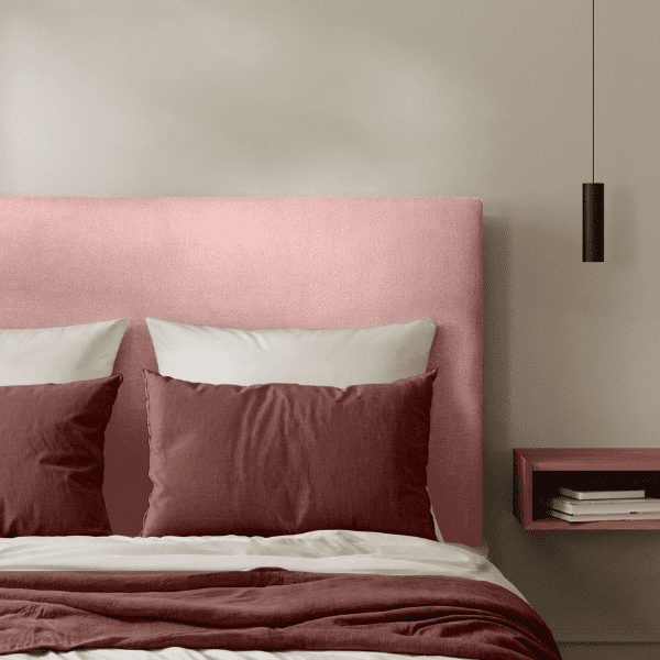 Tête de Lit Velours Rose Poudré