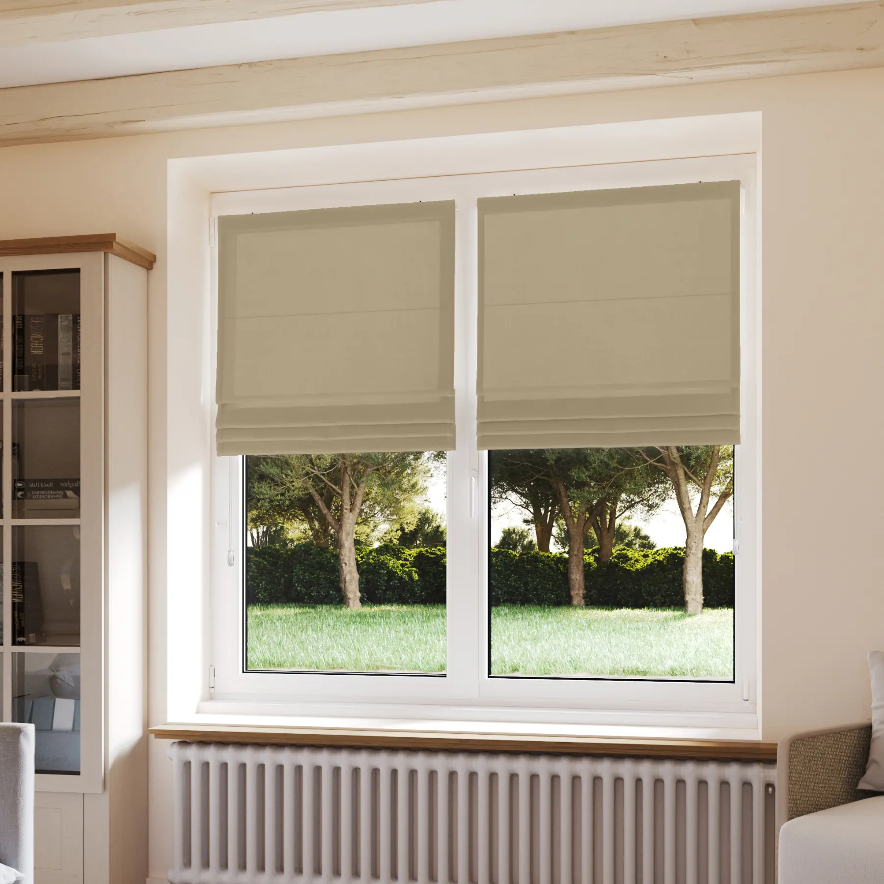 Store bateau beige tamisant - coton - design épuré - durable et élégant - tissu Oeko Tex Standard 100