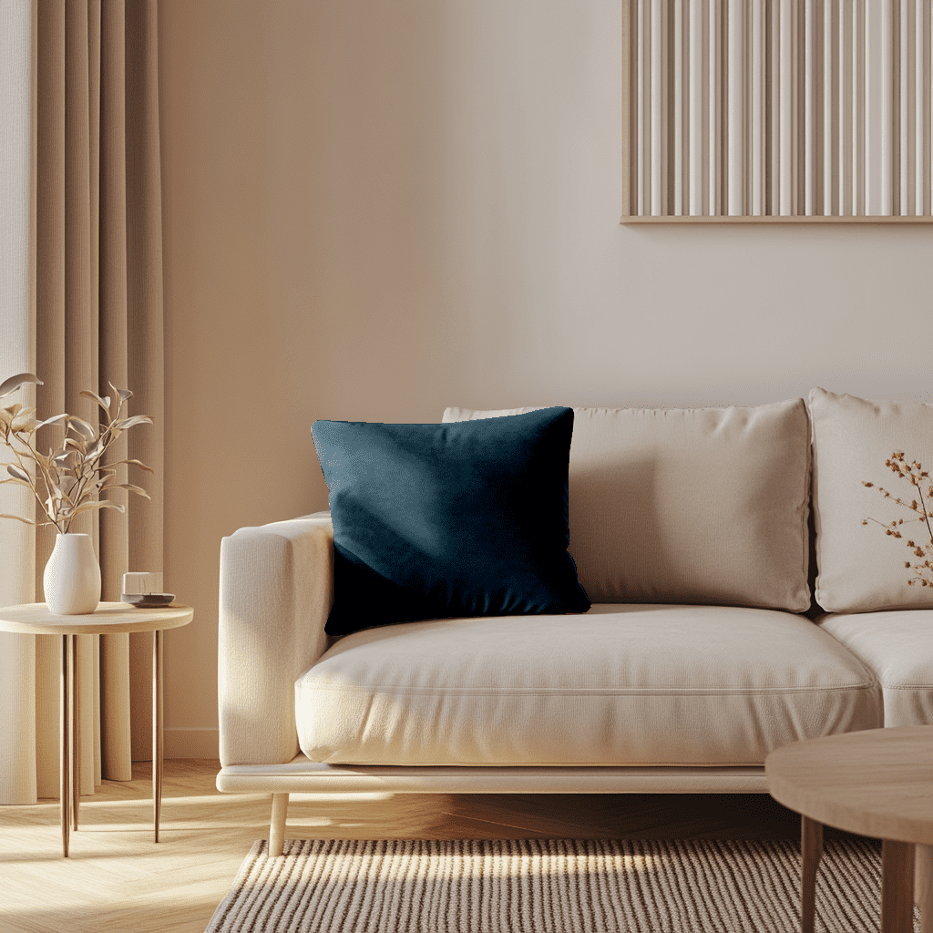 Coussin Velours Bleu Nuit