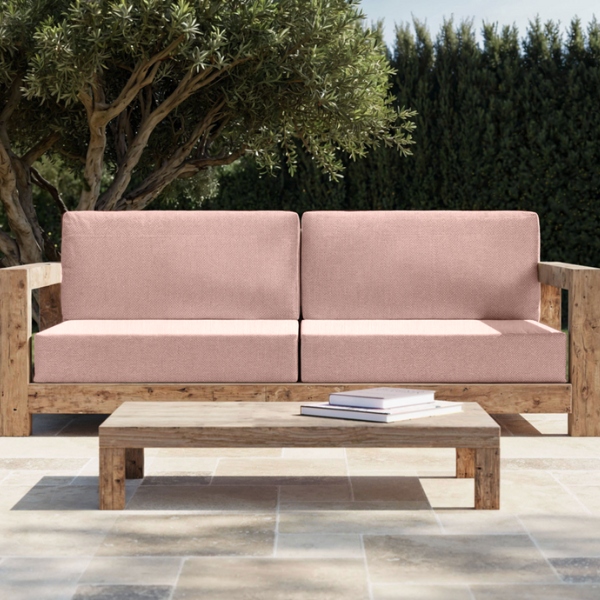 Coussin Banquette Extérieur Rose Poudré