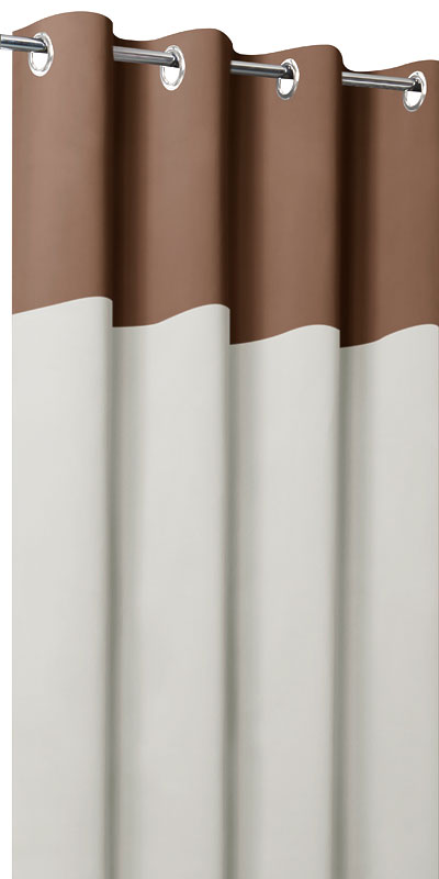 Rideaux Occultants Bicolores Chocolat & Blanc Nuage