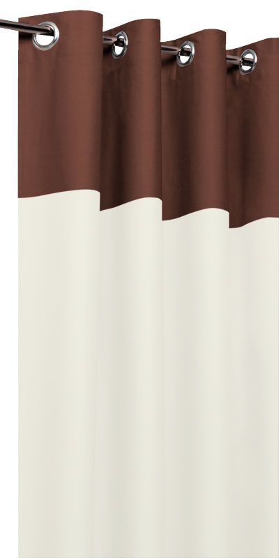 Rideaux Tamisants Bicolores - Chocolat et blanc
