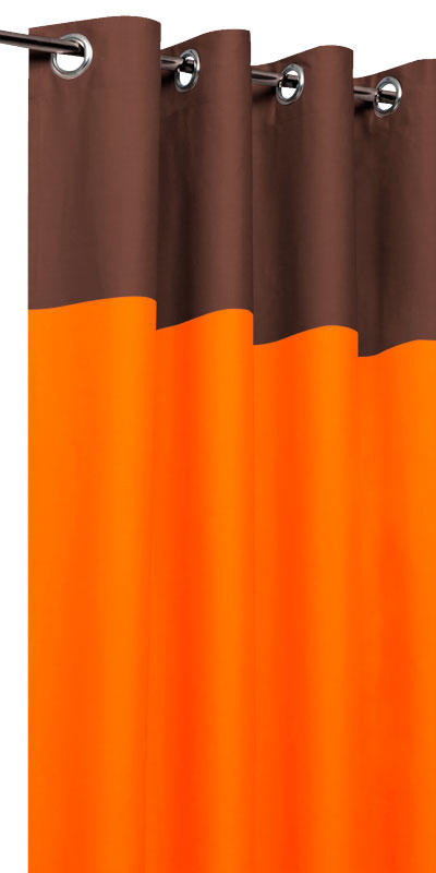 Rideaux Tamisants Bicolores - Chocolat et mandarine