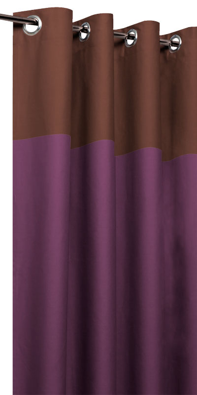 Rideaux Tamisants Bicolores - Chocolat et prune