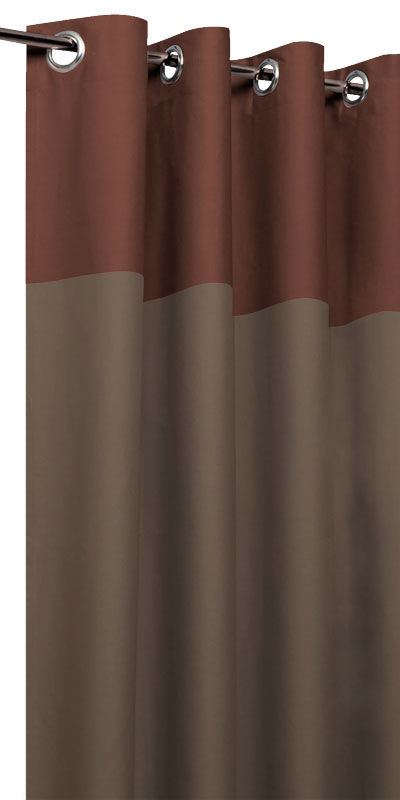 Rideaux Tamisants Bicolores - Chocolat taupe