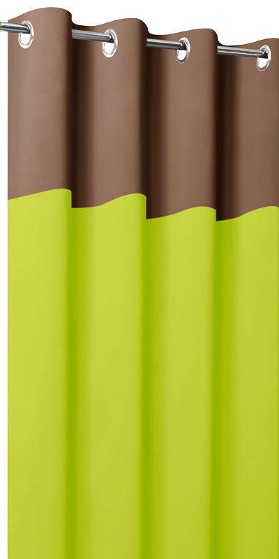 Rideaux Occultants Bicolores Chocolat & Vert Anis