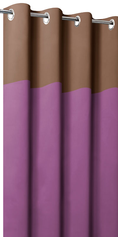 Rideaux Occultants Bicolores chocolat & violet