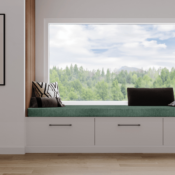 Coussin Banquette Intérieur Chenillé Vert Olive