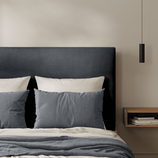 Tête de Lit Velours Gris Souris