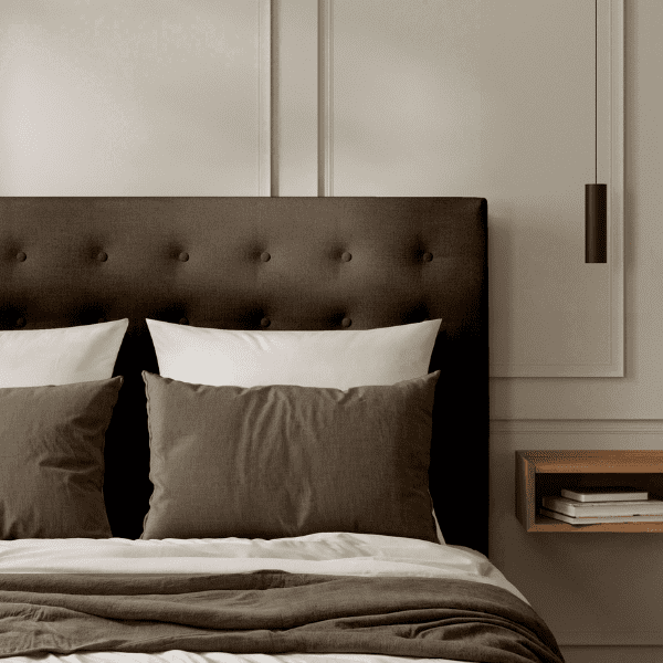 Tête de lit Capitonnée Velours Chocolat