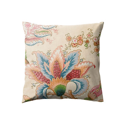 Coussin à fleurs Persepolis Rose Crème