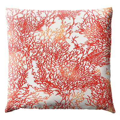 Coussin Mer Caledonie Rouge