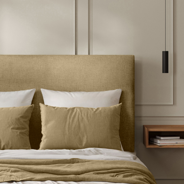 Tête de Lit Aspect Toile de Jute Beige