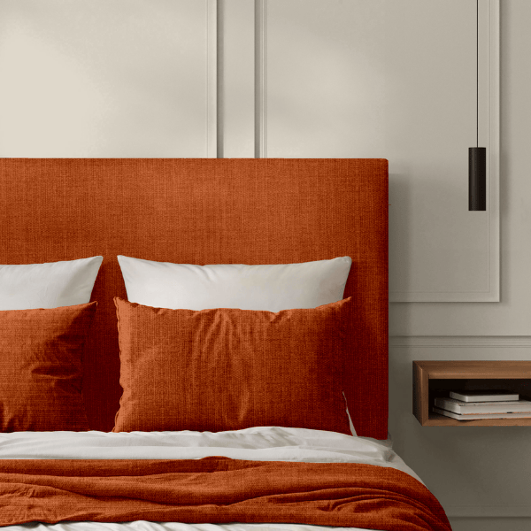 Tête de Lit Chenillé Orange Sanguine