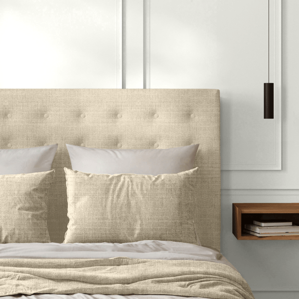 Tête de Lit Capitonnée Chenillé Sable