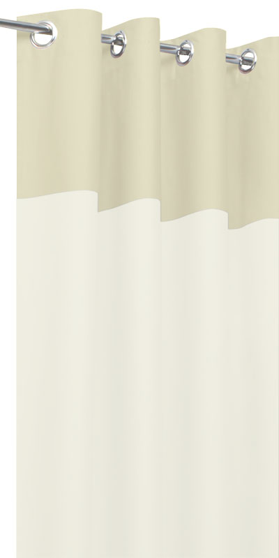 Rideaux Tamisants Bicolores Ecru & Blanc