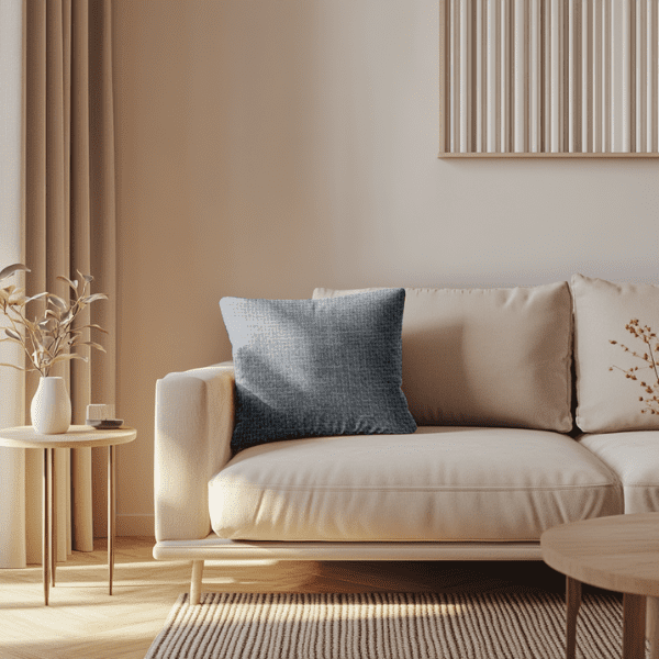 Coussins Unis - Tissu Maillé Gris