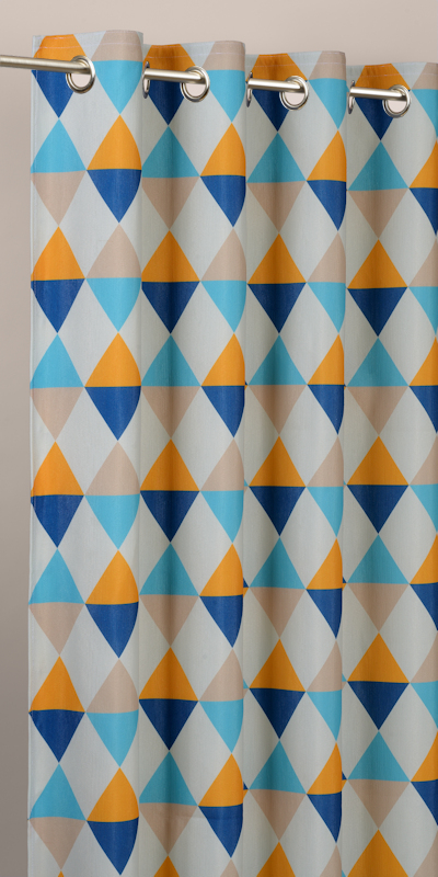 Rideaux Géométriques Triangles Océan