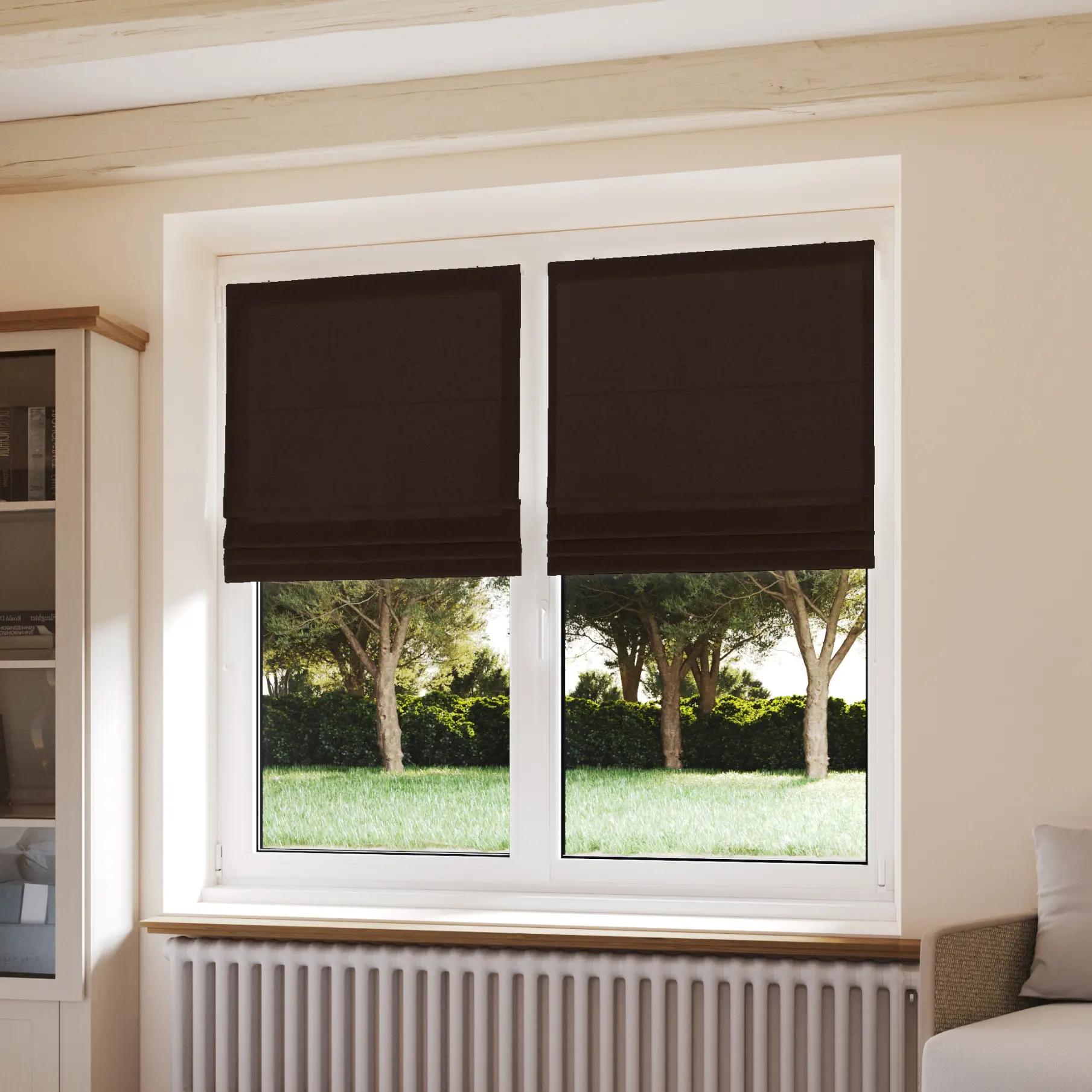 Store Bateau Unis Occultant Chocolat