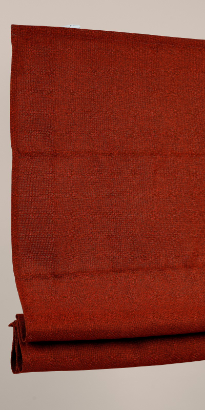 Store bateau aspect toile de jute brique - polyester - sur mesure - fabrication française
