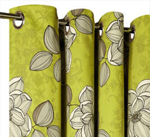 Rideau à motifs Tissu Fleurs