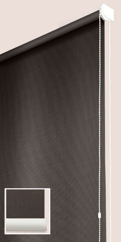 Store enrouleur screen gris anthracite - polyester - sur mesure - sans perçage - motorisé - thermique - durable et élégant - design épuré