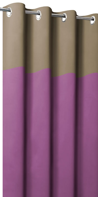 Rideaux Occultants Bicolores Grise & violet