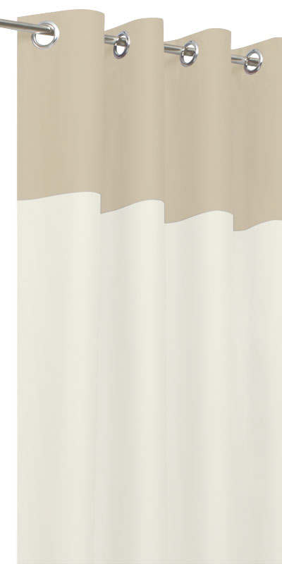 Rideaux Tamisants Bicolores - Mastic et Blanc