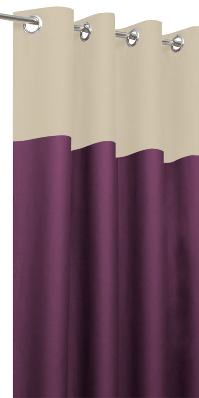 Rideaux Tamisants Bicolores - Mastic et Prune