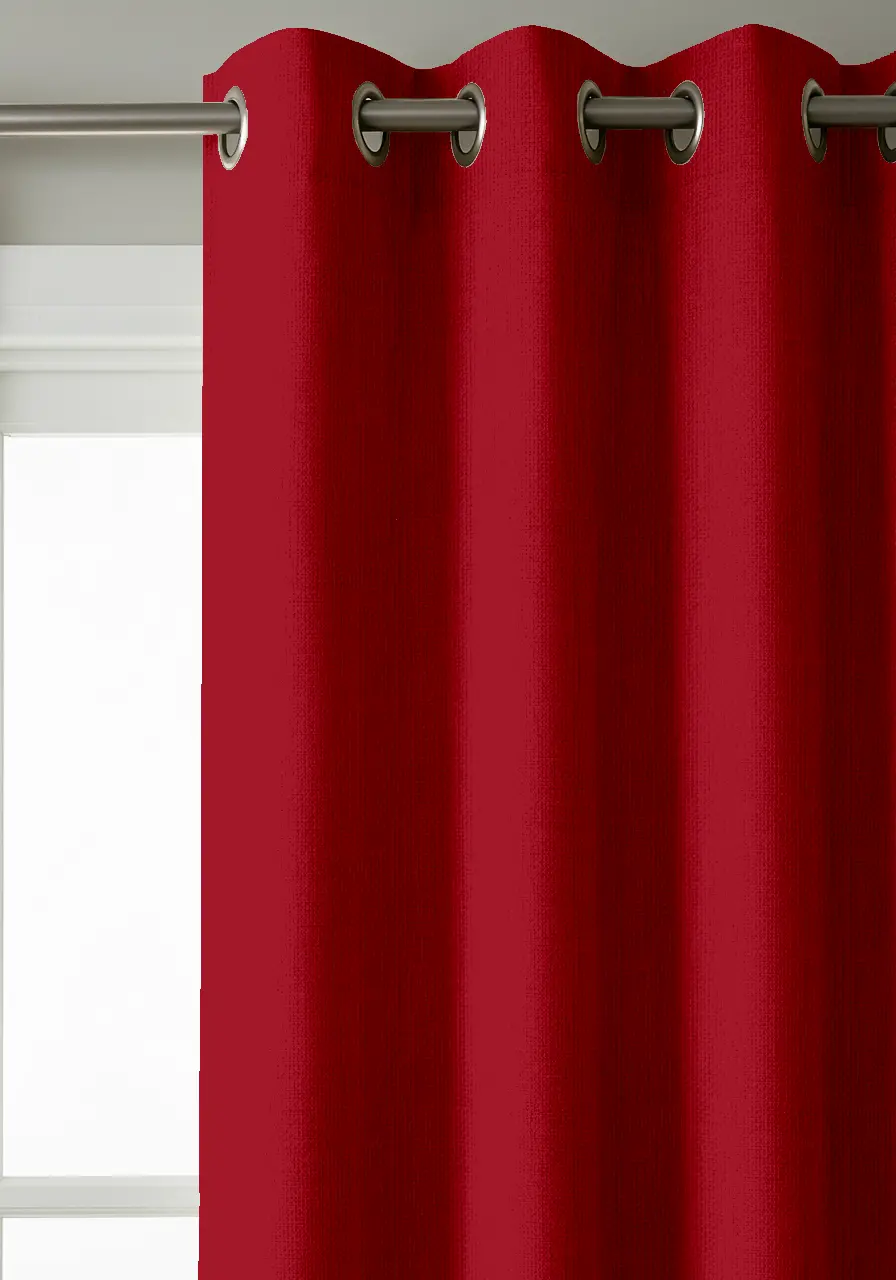 Rideaux en Lin Rouge