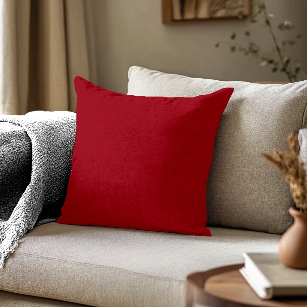 Coussin Lin Rouge
