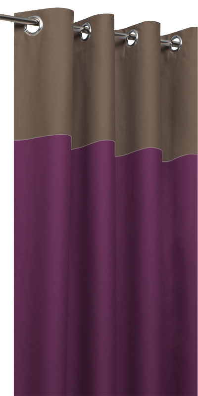 Rideaux Tamisants Bicolores - Taupe et prune