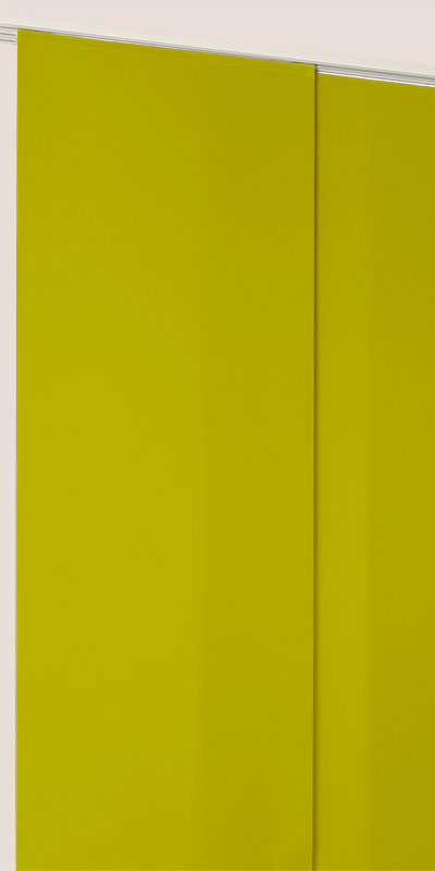 Panneaux Japonais Tamisant vert anis - polyester - sur mesure - Panneaux japonais coulissants 2 à 4 voies - Garantie 5 ans - design épuré