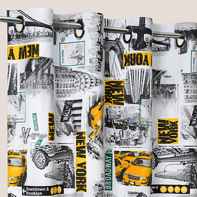 Rideaux à motifs Tissu Jeune