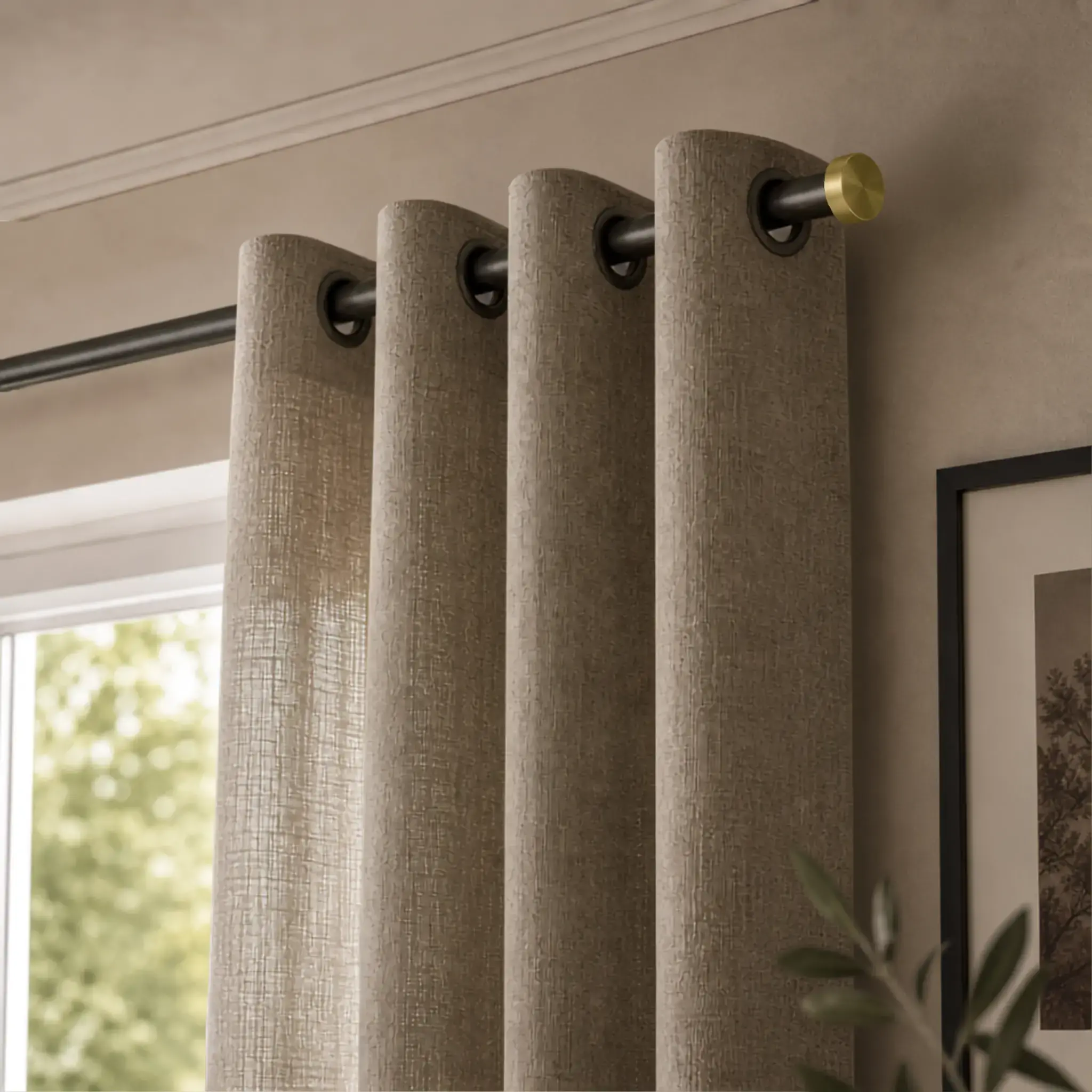 Tringle Décorative Haut de gamme - Ajoute une note sophistiquée à votre intérieur - Bronze - Sur mesure - Moderne