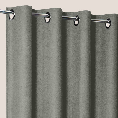 Rideaux tamisant aspect lainage perle