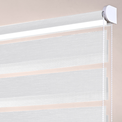Stores Enrouleurs Jour Nuit Aspect Naturel Blanc