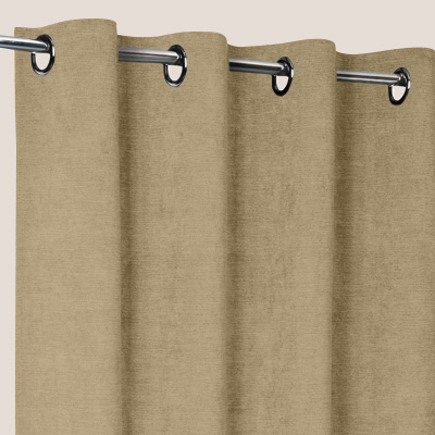 Rideaux Velours Chiné Biscuit