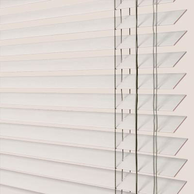 Store vénitien bois texturé blanc - bois abachi texturé - sur mesure - fabrication française - design épuré