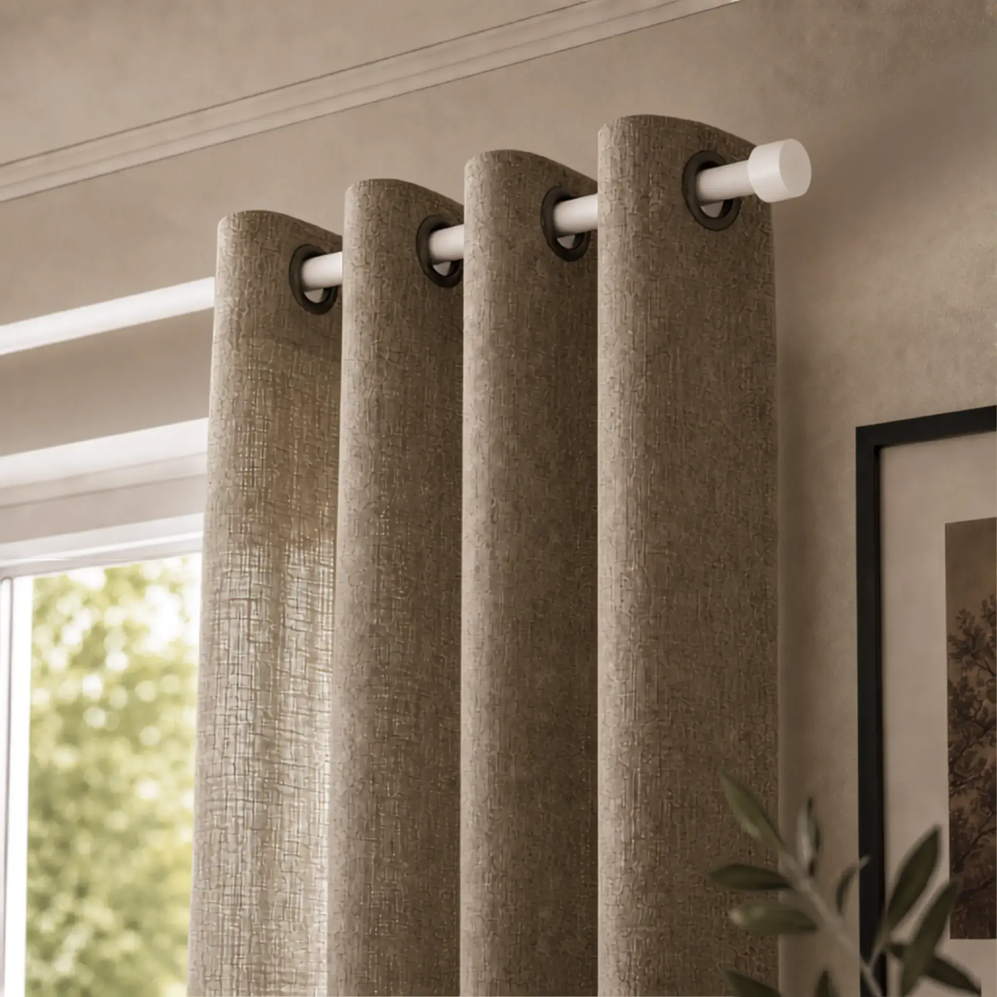 Tringle à Rideaux moderne - Blanc - Made in France - Sur mesure - Ajoute une note sophistiquée à votre intérieur - Matériau durable et de qualité