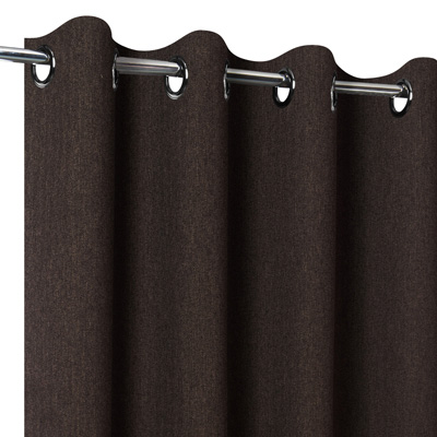Rideau occultant aspect flanelle chocolat