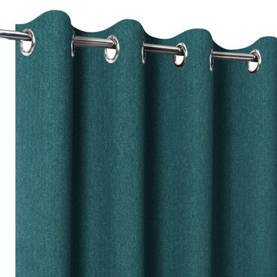 Rideaux Occultants aspect Flanelle bleu canard