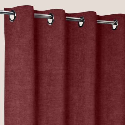 Rideaux Velours Chiné Bordeaux