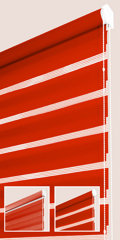 Stores enrouleurs duo - polyester - sur mesure - sans perçage - durable et élégant - fabrication française