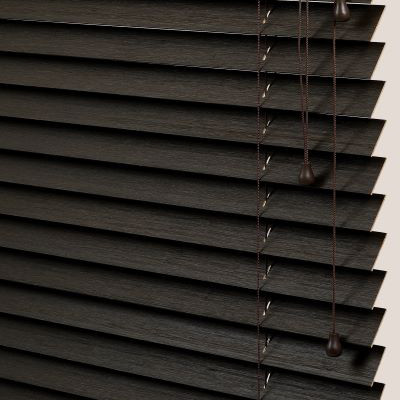 Store vénitien bois bambou wengé - sur mesure - design épuré - fabrication française - lames 50 mm naturel effet mat