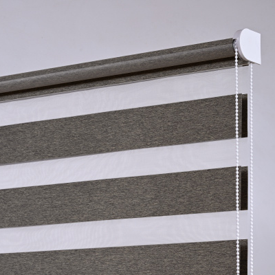 Stores Enrouleurs Jour Nuit Aspect Flanelle Gris Brun