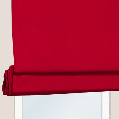 Store bateau rouge cerise tamisant - coton - sur mesure - Ambiance moderne - design épuré - durable et élégant