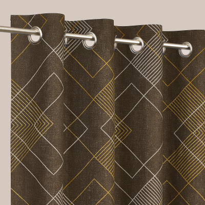 Rideaux Géométriques Losange taupe
