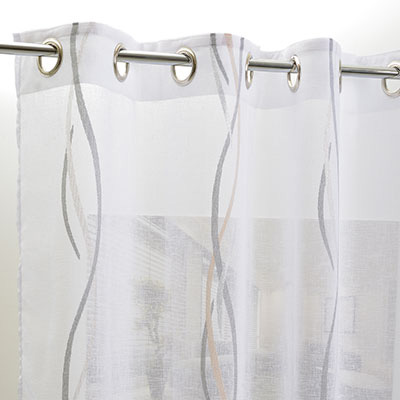 Voilages à Motifs Torsadé Gris