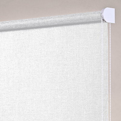 Stores Enrouleurs Occultants Aspect Toile de Jute Blanc